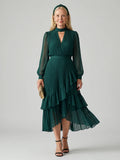 Aris | Fluid Drape Midi Dress