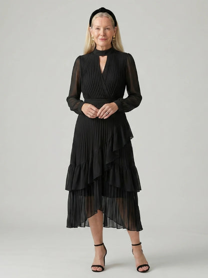 Aris | Fluid Drape Midi Dress