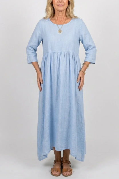 Beatrice | Three Quarter Sleeve Midi Dress — variant_front