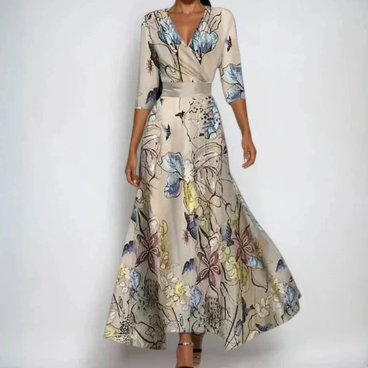Women's Elegant Dress with Flattering Wrap Design