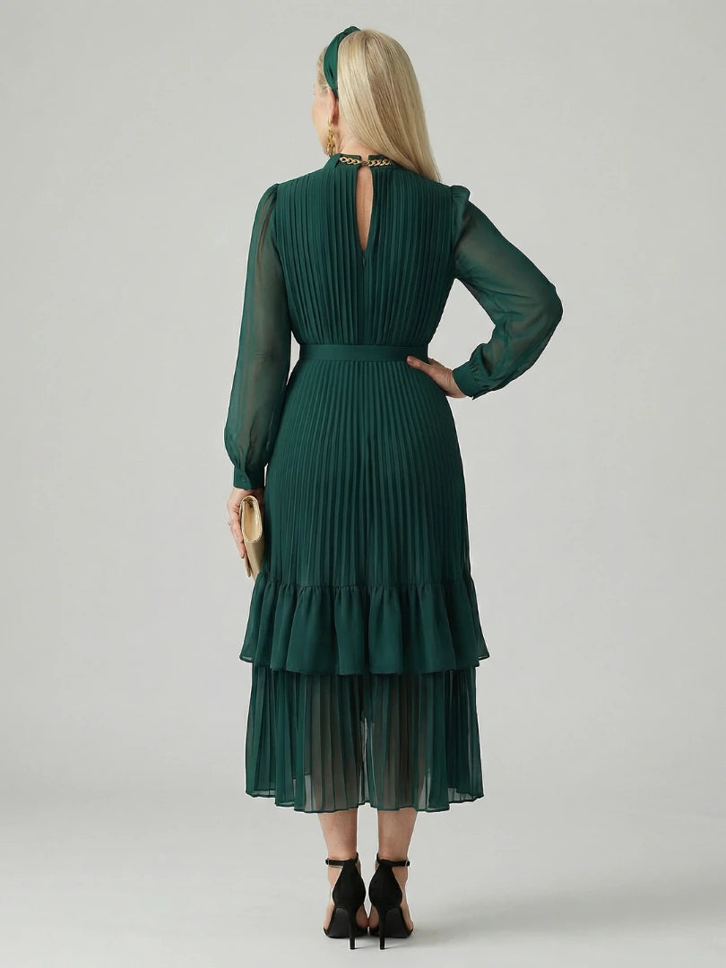 Aris | Fluid Drape Midi Dress