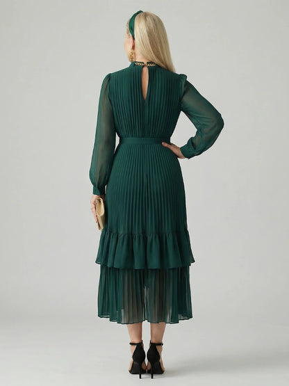 Aris | Fluid Drape Midi Dress
