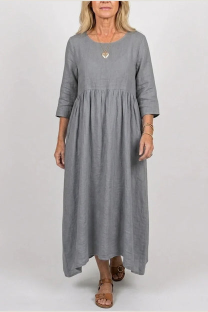 Beatrice | Three Quarter Sleeve Midi Dress — variant_front