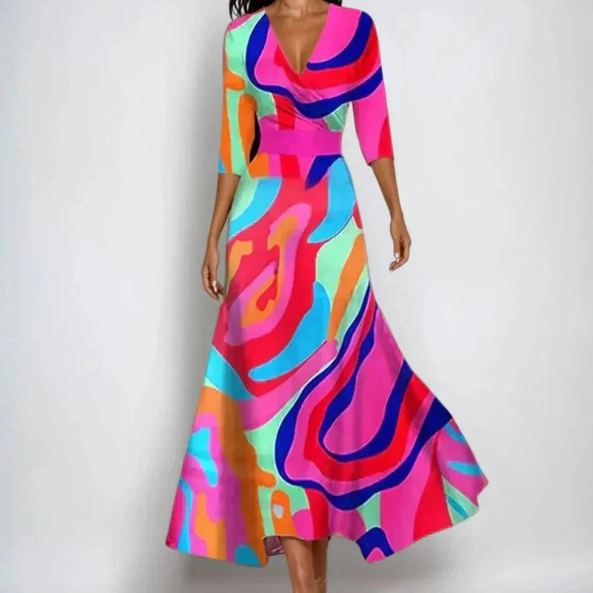 Women's Elegant Dress with Flattering Wrap Design