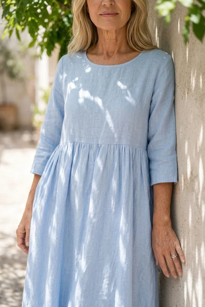 Beatrice | Three Quarter Sleeve Midi Dress — variant_front