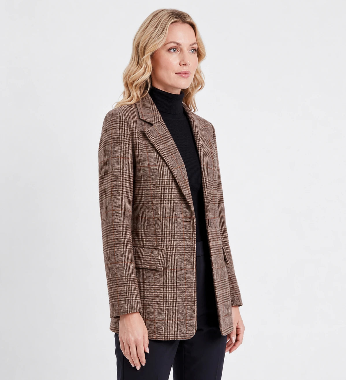 Check Longline Blazer for Women
