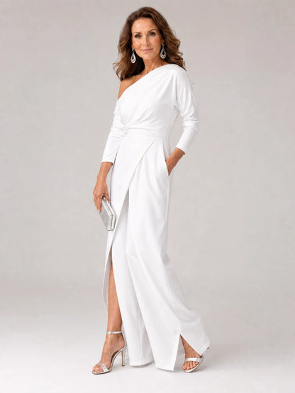 Emily | One Shoulder Wide Leg Jumpsuit
