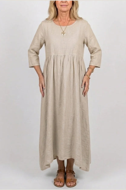 Beatrice | Three Quarter Sleeve Midi Dress — variant_front