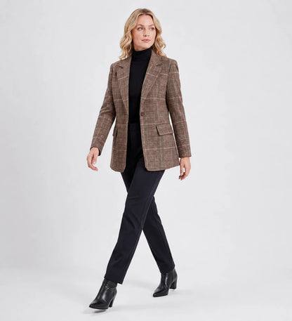 Check Longline Blazer for Women