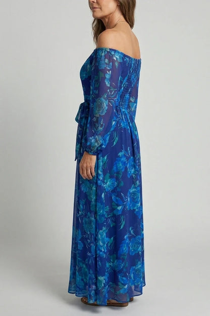 Aspen | Off Shoulder Floral Maxi Dress — variant_front