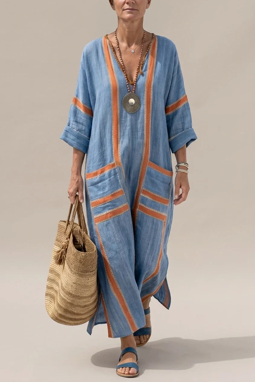 Avenor | V Neck Soft Structure Midi Dress — variant_front