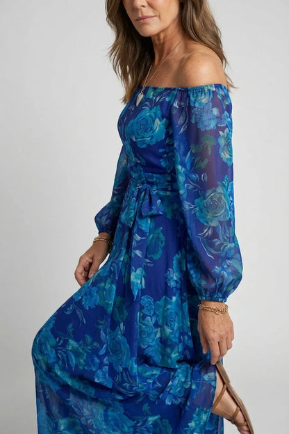 Aspen | Off Shoulder Floral Maxi Dress — variant_front