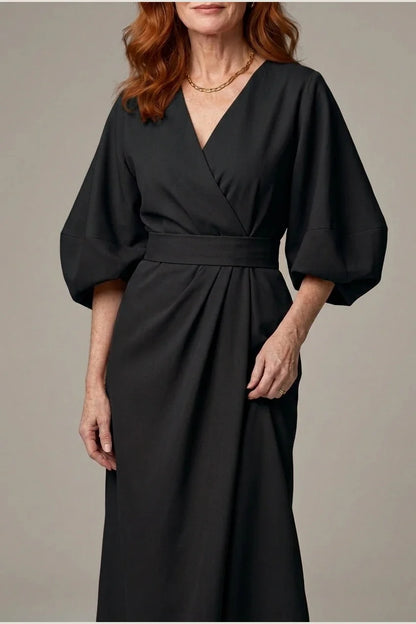 Beryl | Sculpted Waist Panel Midi Dress — variant_front