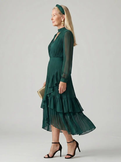 Aris | Fluid Drape Midi Dress