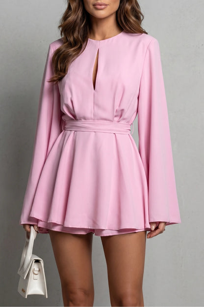 Roselune – Romantic open-back design – Mini dress
