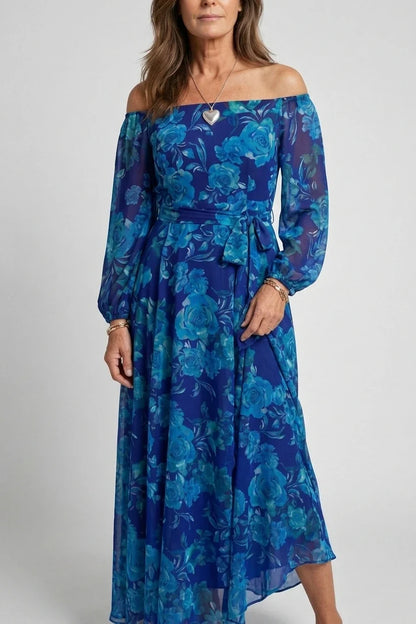Aspen | Off Shoulder Floral Maxi Dress — variant_front
