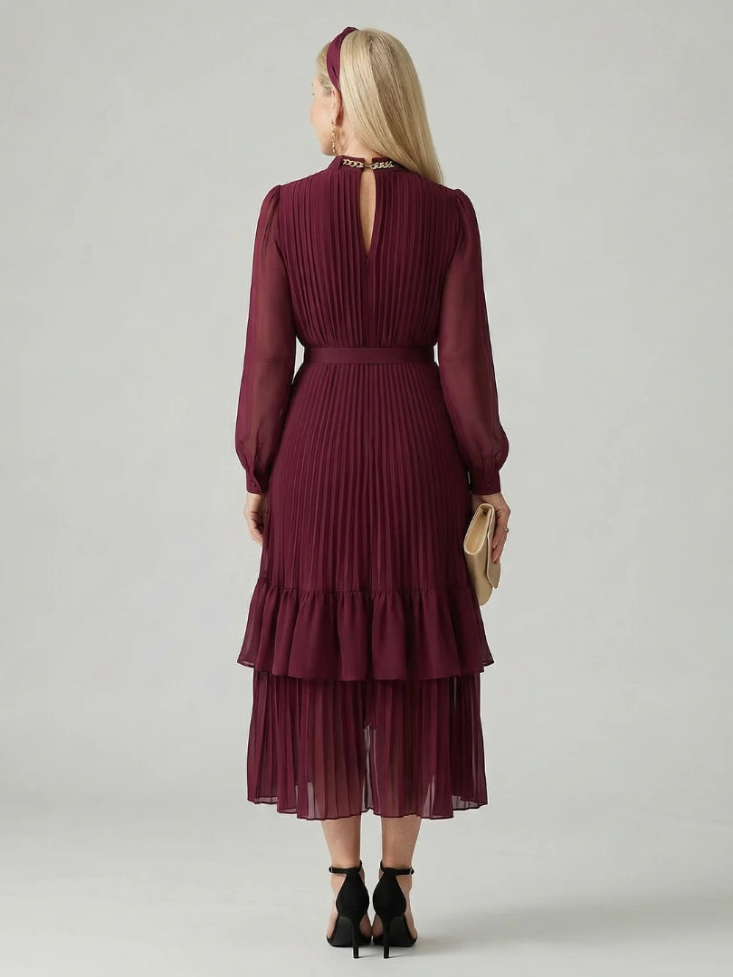 Aris | Fluid Drape Midi Dress
