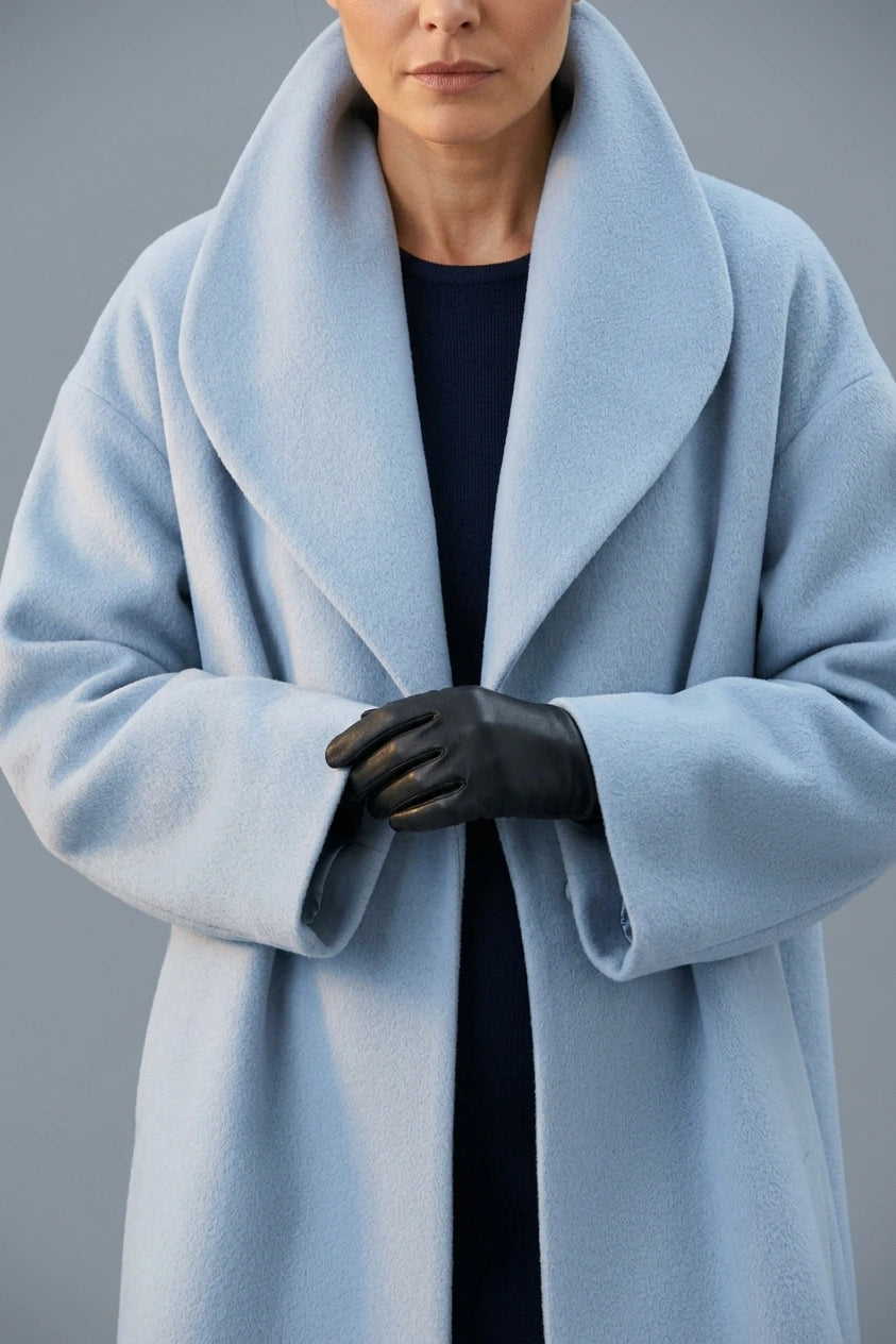 Women's Oversized Collar Coat Hip-Length Long Sleeve — variant_front