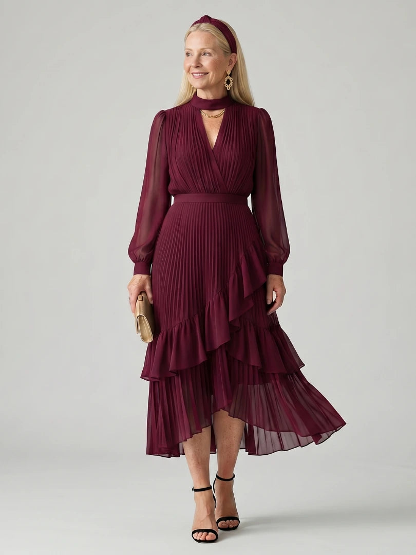 Aris | Fluid Drape Midi Dress