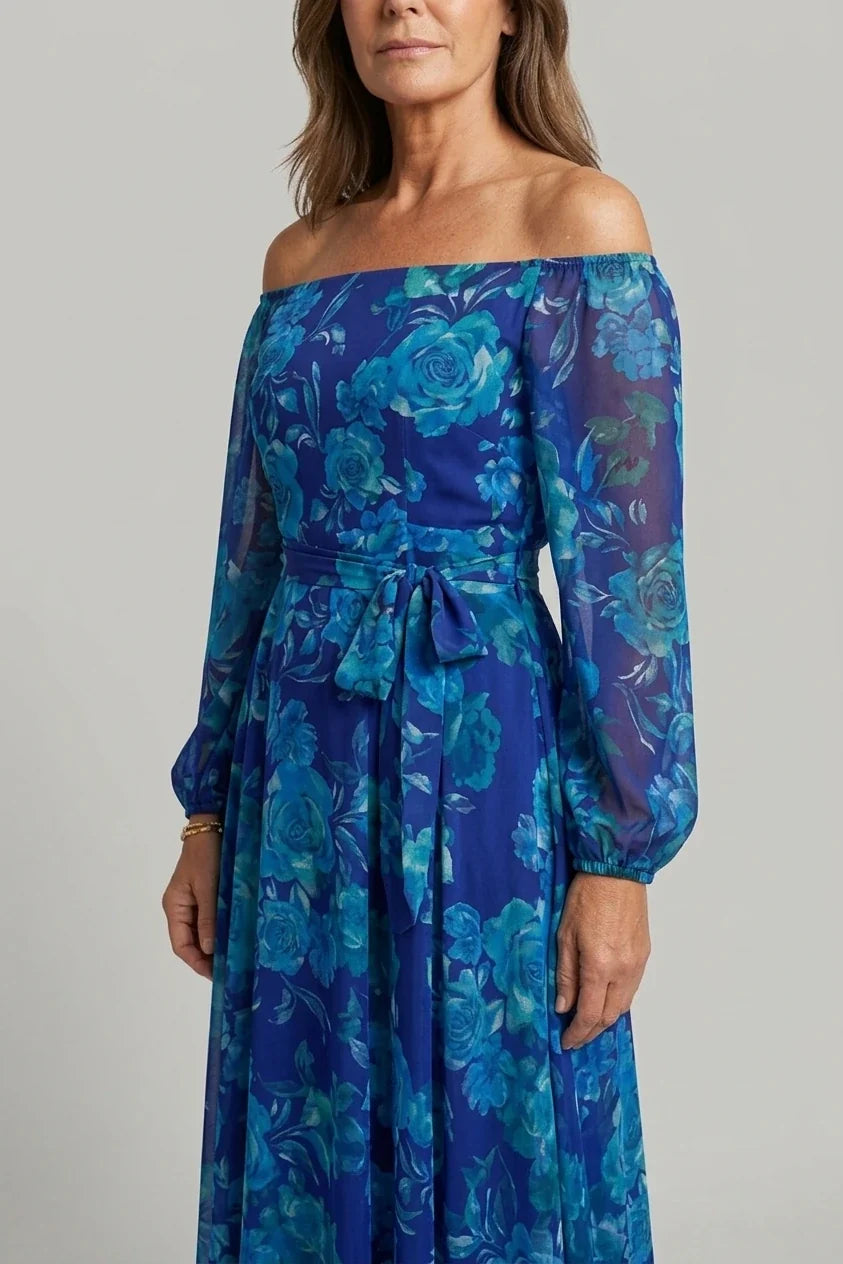 Aspen | Off Shoulder Floral Maxi Dress — variant_front