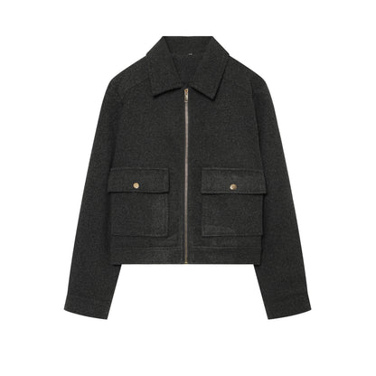 Women's Vintage Stand Collar Wool Coat – Rowena