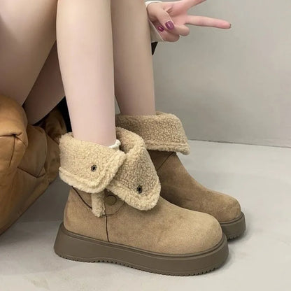 Women's Quilted Mid-Calf Winter Boots – Halvienne