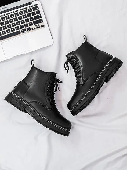 Men's Patent Leather Motorcycle Boots – Torvane