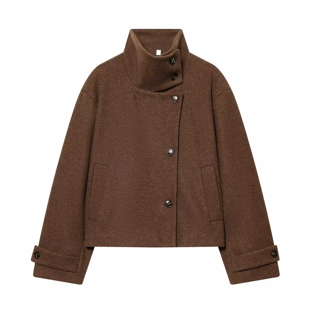 Women's Vintage Stand Collar Wool Coat – Rowena