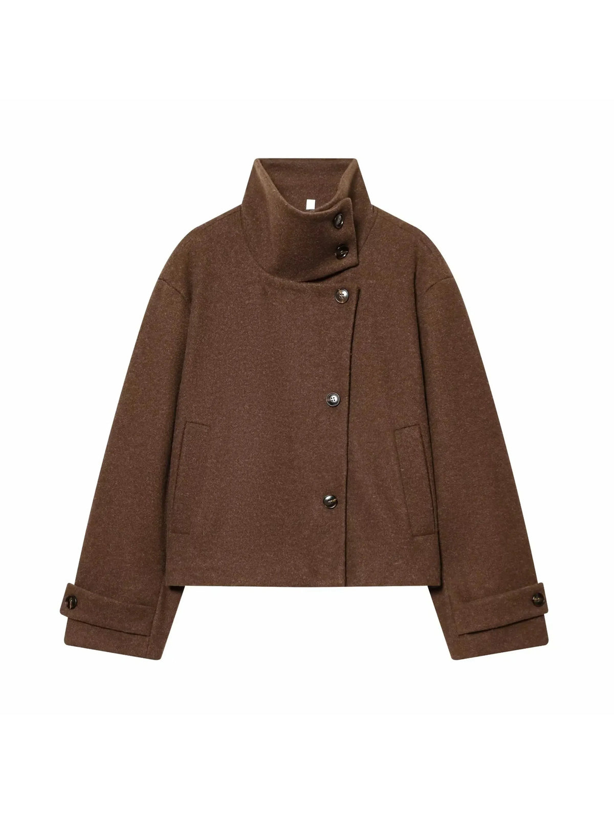 Women's Vintage Stand Collar Wool Coat – Rowena