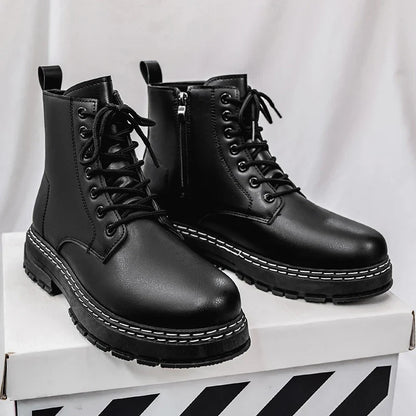 Men's Patent Leather Motorcycle Boots – Torvane
