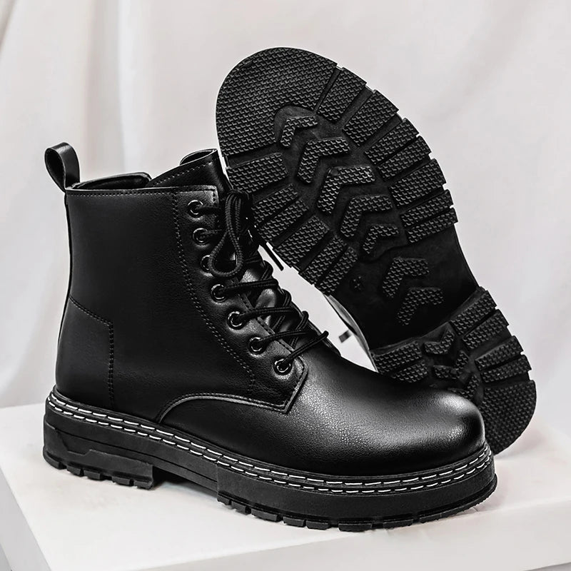 Men's Patent Leather Motorcycle Boots – Torvane