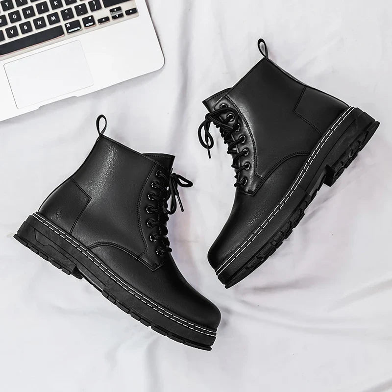 Men's Patent Leather Motorcycle Boots – Torvane