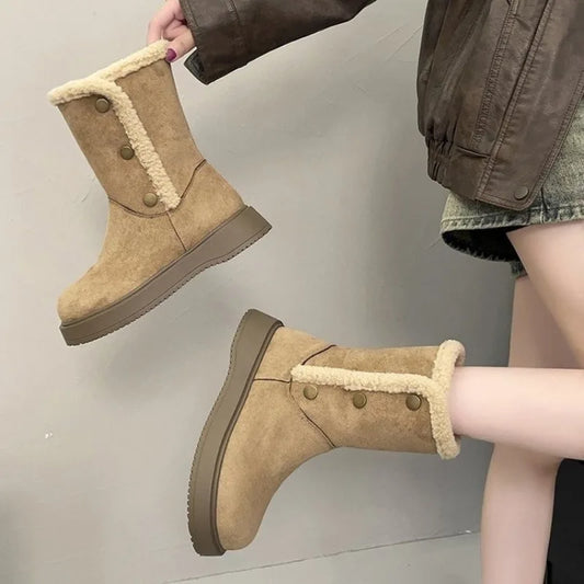 Women's Quilted Mid-Calf Winter Boots – Halvienne