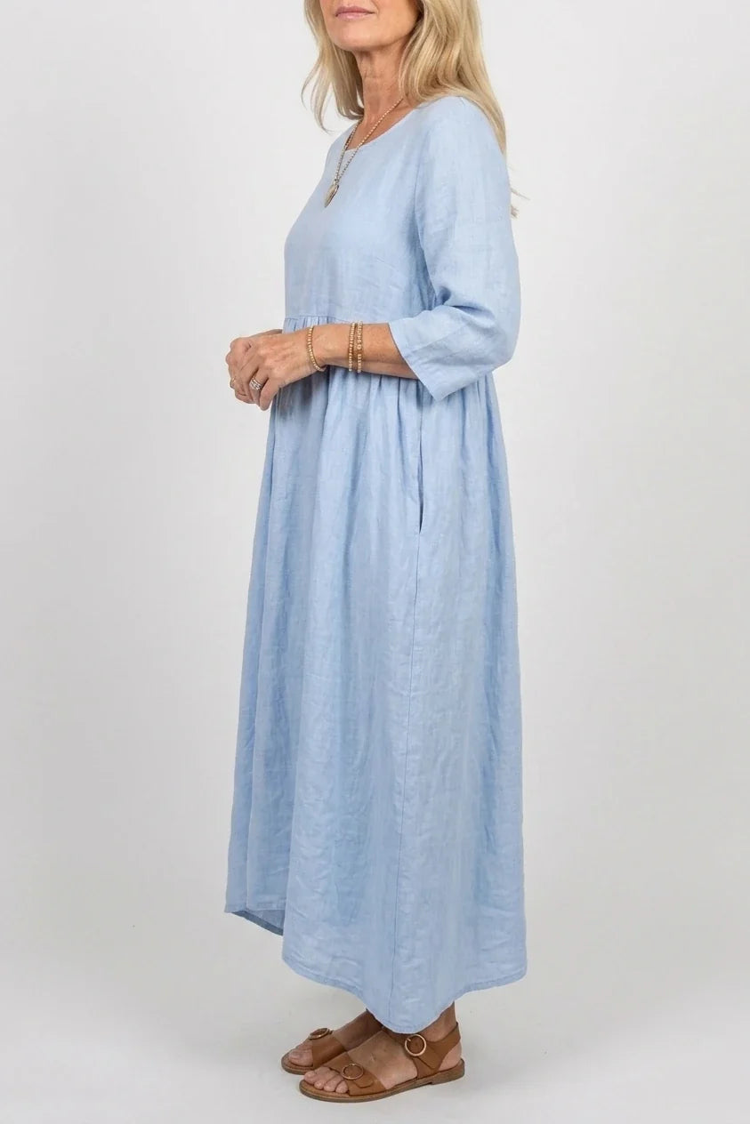 Beatrice | Three Quarter Sleeve Midi Dress — variant_front