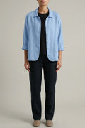 Classic Work Top Smart Casual Everyday Blouse Button-Front Collared Shirt