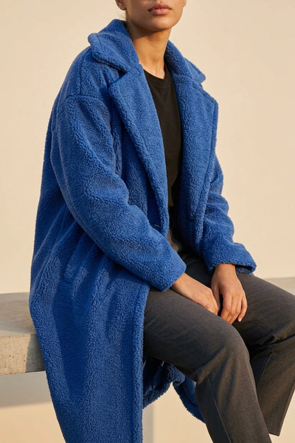 Women's Teddy Fleece Hooded Jacket in Oversized Fit — variant_front