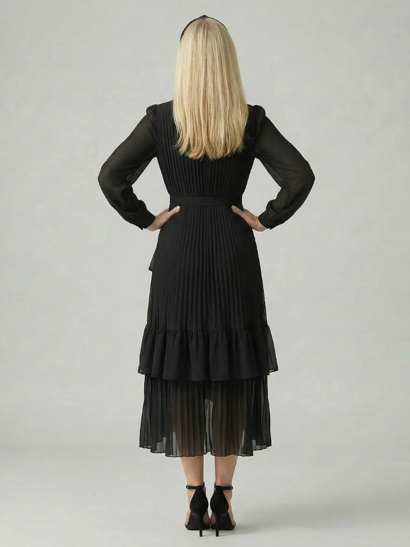 Aris | Fluid Drape Midi Dress