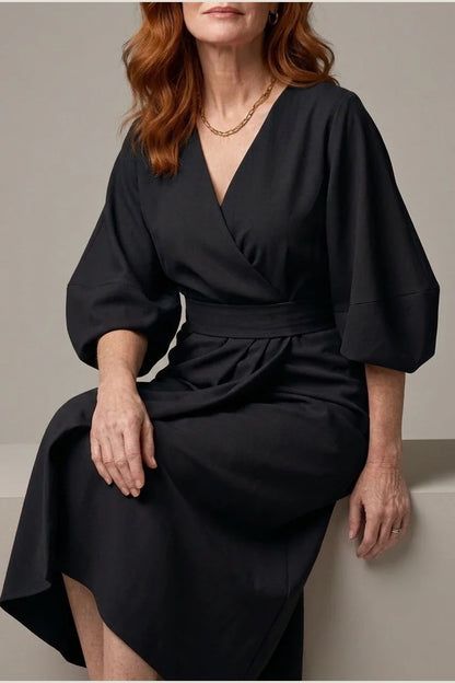 Beryl | Sculpted Waist Panel Midi Dress — variant_front