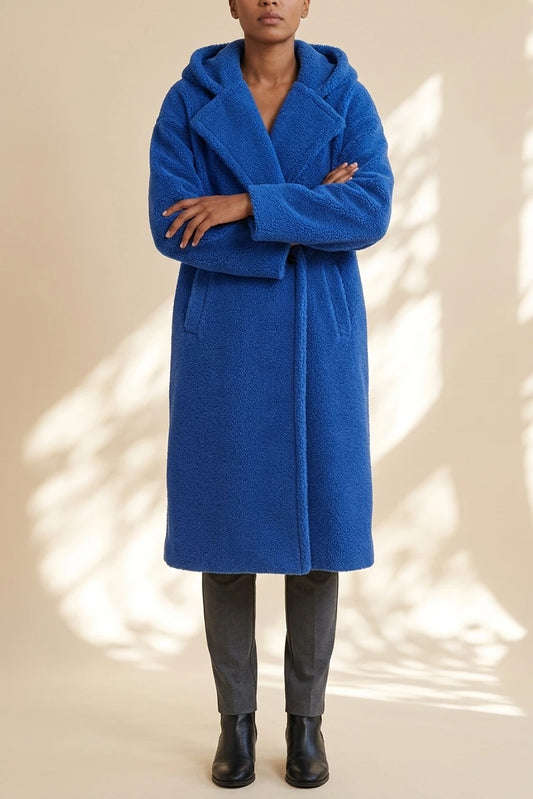 Women's Teddy Fleece Hooded Jacket in Oversized Fit — variant_front