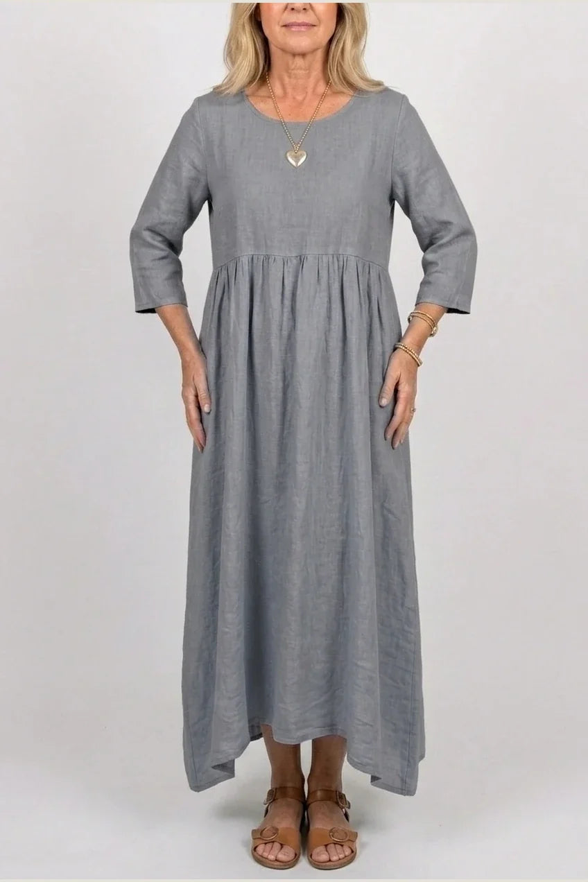 Beatrice | Three Quarter Sleeve Midi Dress — variant_front