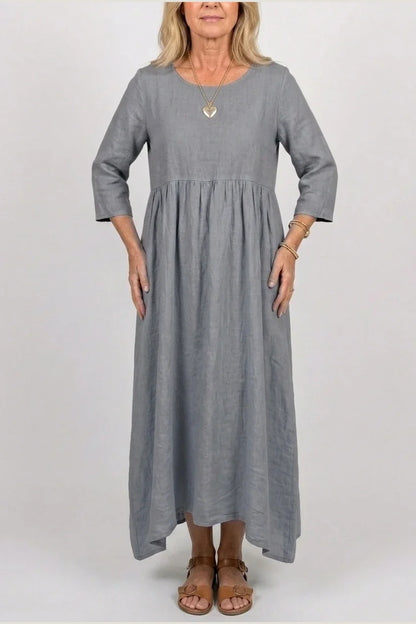 Beatrice | Three Quarter Sleeve Midi Dress — variant_front