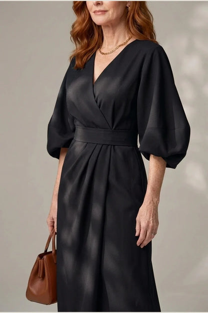 Beryl | Sculpted Waist Panel Midi Dress — variant_front