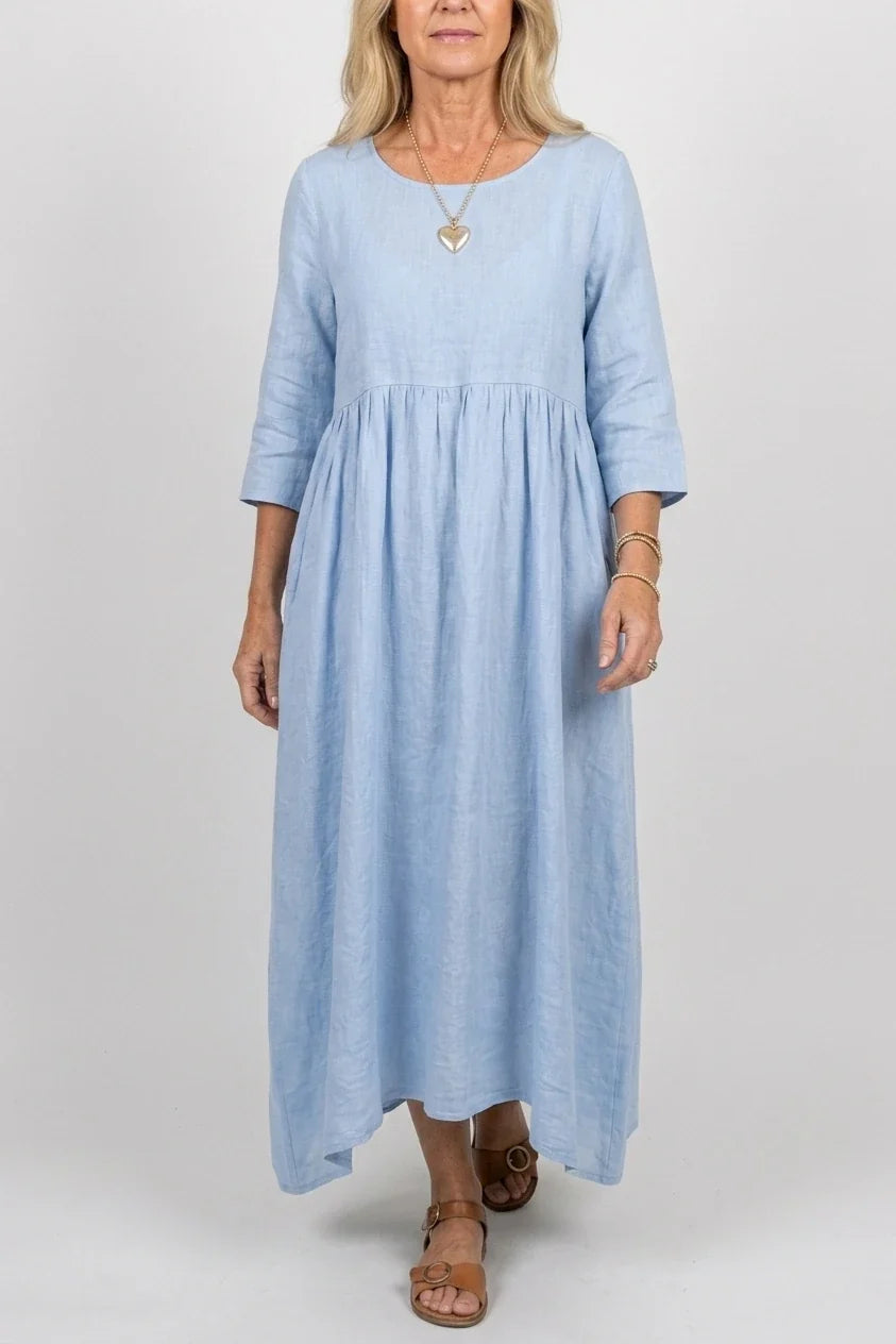Beatrice | Three Quarter Sleeve Midi Dress — variant_front