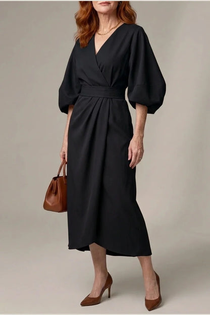 Beryl | Sculpted Waist Panel Midi Dress — variant_front